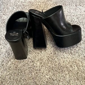 Zara Chunky Platform Mules Size 36